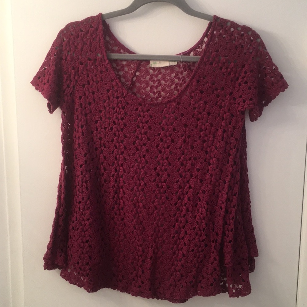 Anthro crochet, flowy top